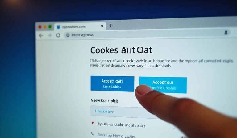 Persona ajustando la configuración de privacidad de cookies en un navegador web.