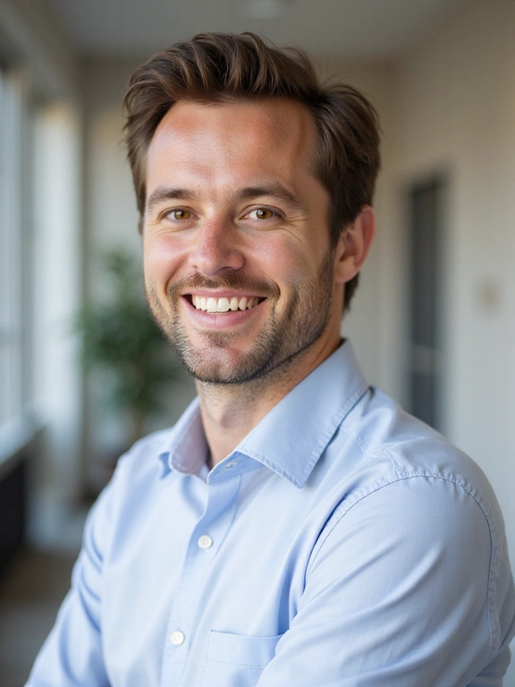 Retrato profesional de un nutricionista sonriente